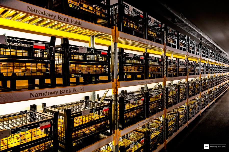 photograph of Polish central bank gold vault