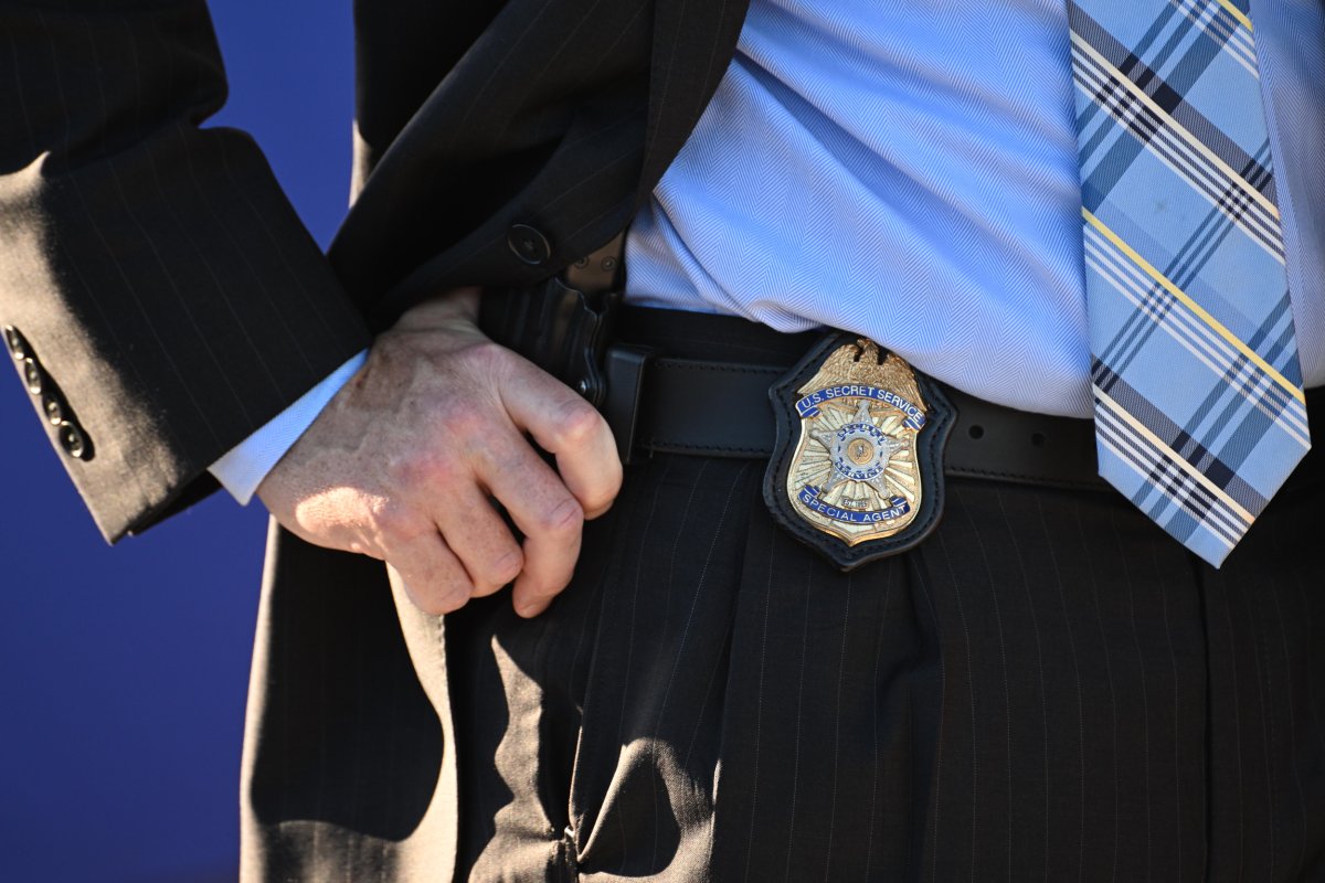US Secret service man with badge 