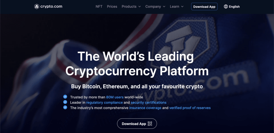 Crypto.com Exchange Homepage