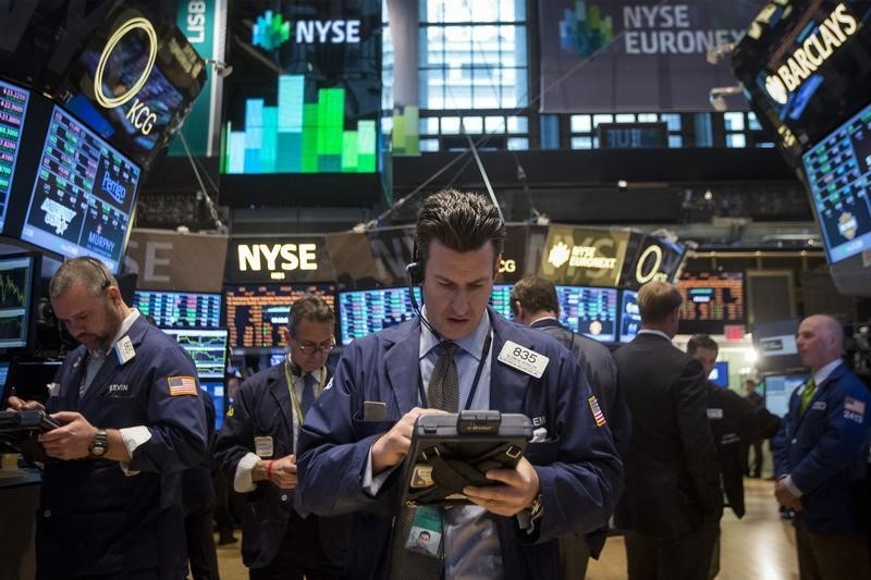 U.S. stocks lower at close of trade; Dow Jones Industrial Average down 0.25%