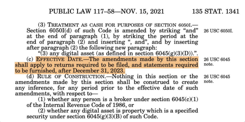 Public Law 117-58 – Nov.15,2021. Source: Jerry Brito