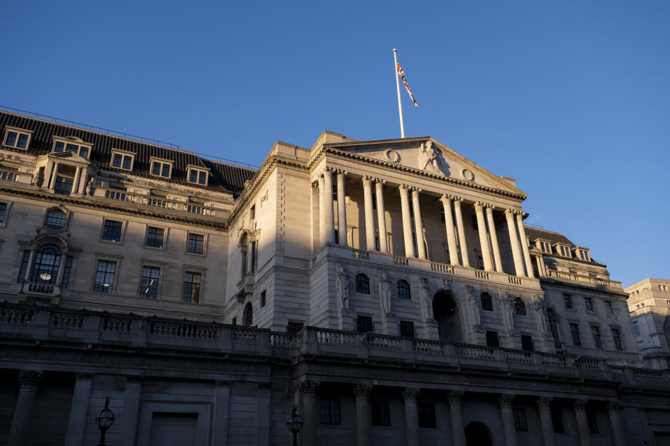 Bank of England in the City of London on 18th January 2024 in London, United Kingdom. The City of London is a city, ceremonial county and local government district that contains the primary central business district CBD of London. The City of London is widely referred to simply as the City is also colloquially known as the Square Mile. (photo by Mike Kemp/In Pictures via Getty Images)