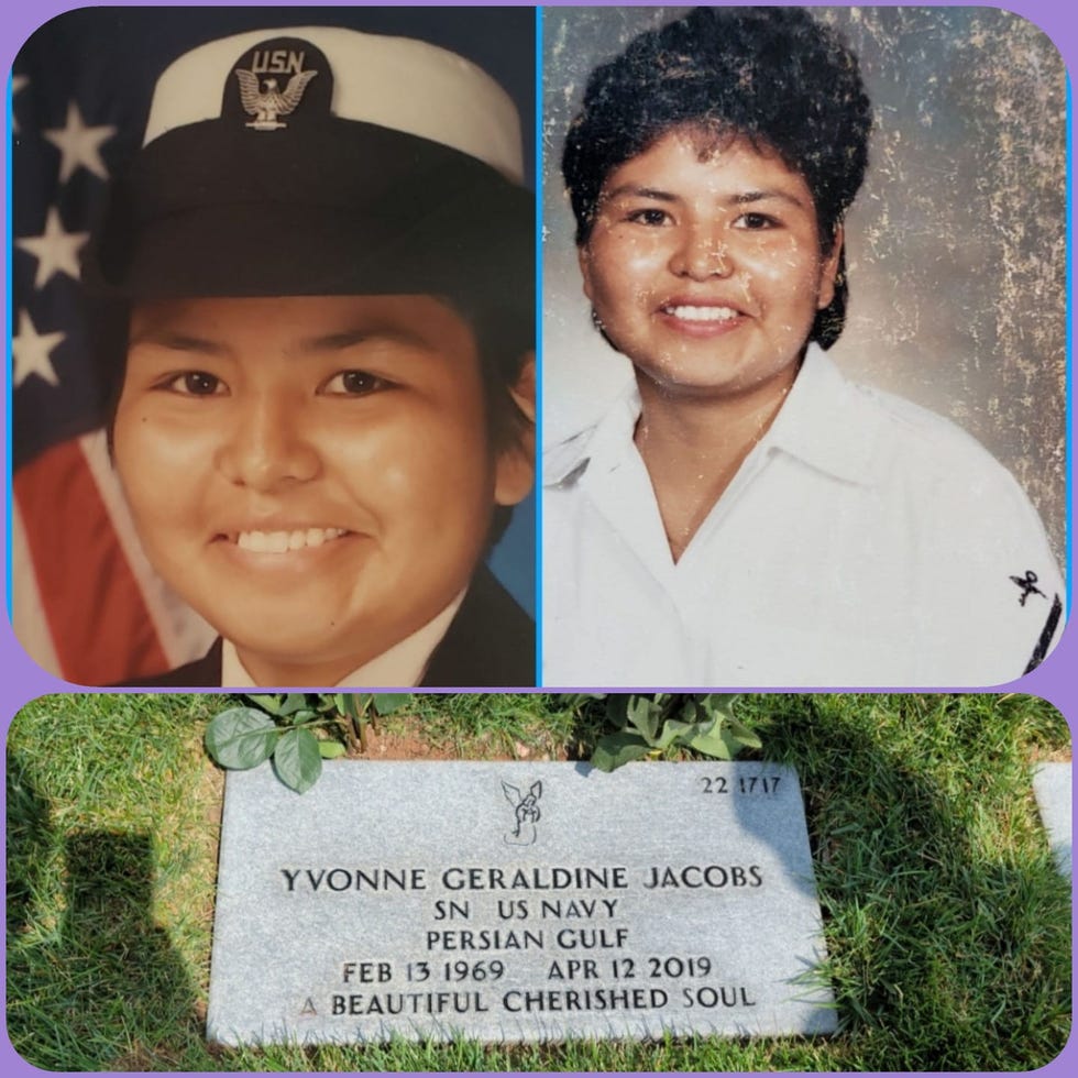 Navy veteran Yvonne Jacobs, 50, was left to die on a dark bridge when an intoxicated man drove away after hitting her in Gallup, N.M., in 2019.