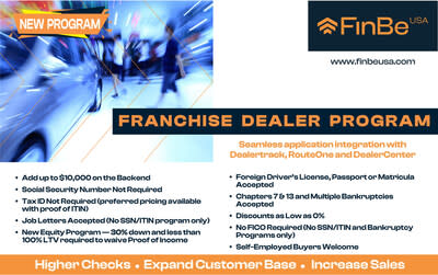 Franchise Dealer Program Highlights