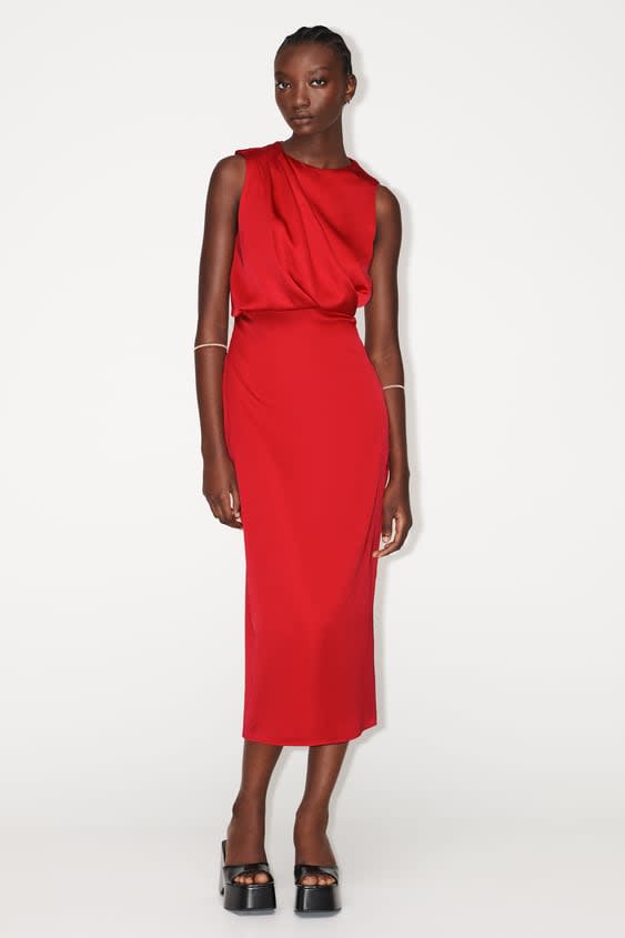  (Zara red dress)