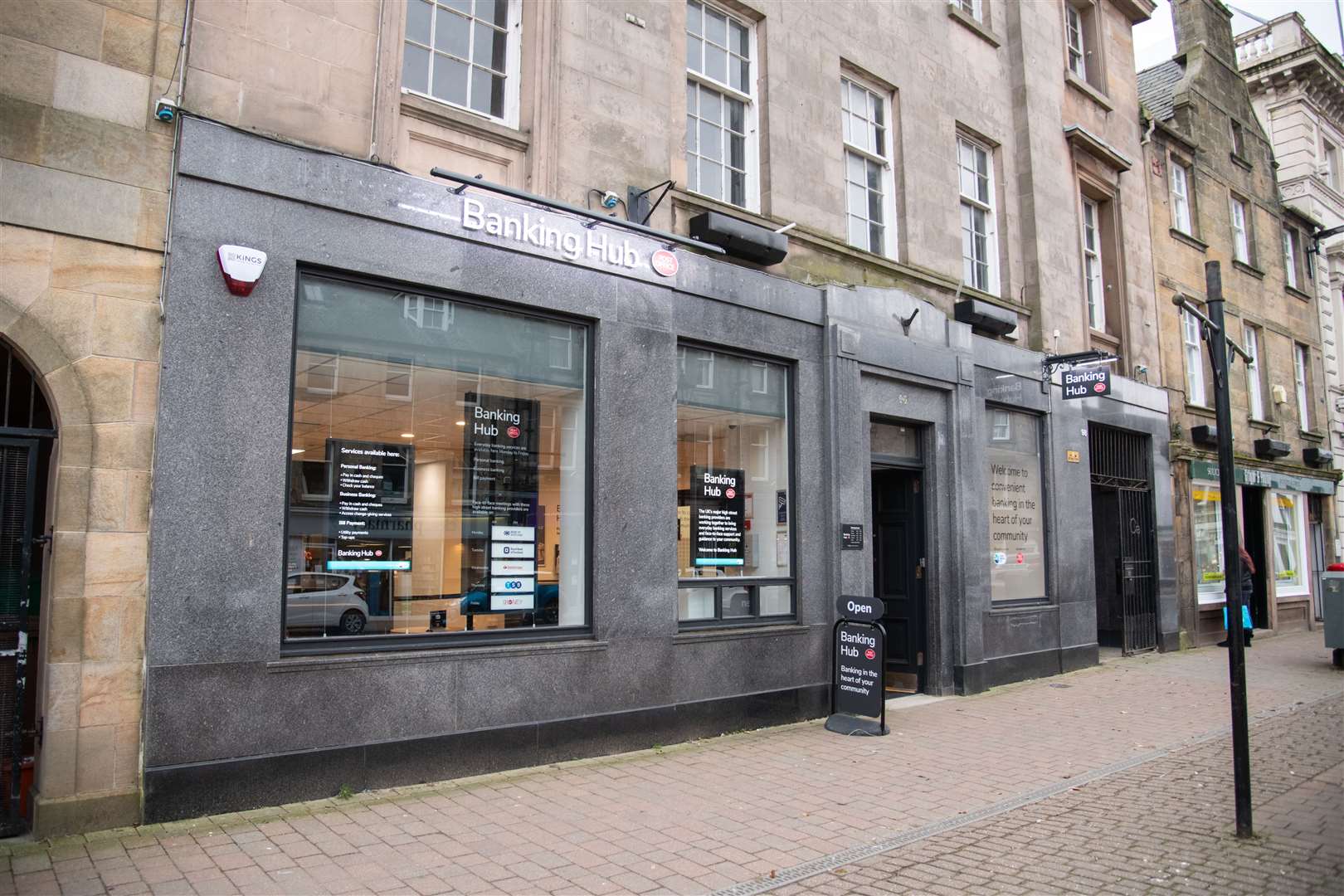 The new banking hub at 96 High Street - the former Clydesdale Bank Building. Pictures: Daniel Forsyth