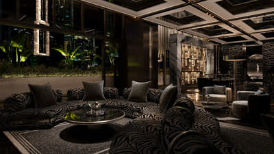 The Lounge Bar at 888 Brickell by Dolce&Gabbana and JDS Development Group (PRNewsfoto/JDS Development Group)