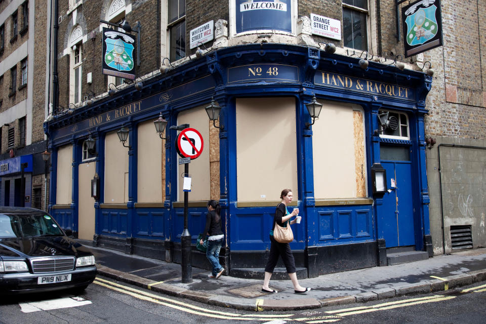 Boarded up closed down pubs are a common site now all over London and the UK. FTSE was higher