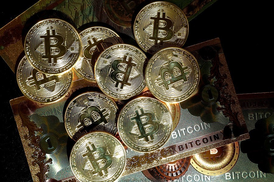 Representations of cryptocurrency Bitcoin are seen in this illustration picture taken in Paris, France, 9 March 2024. (Benoit Tessier/Illustration/Reuters)