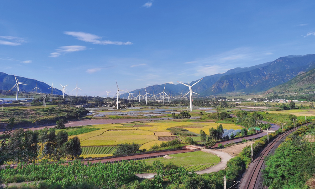 Wind turbines at Dechang county, Liangshan Yi Autonomous Prefecture in Southwest China’s Sichuan Province Photo: IC