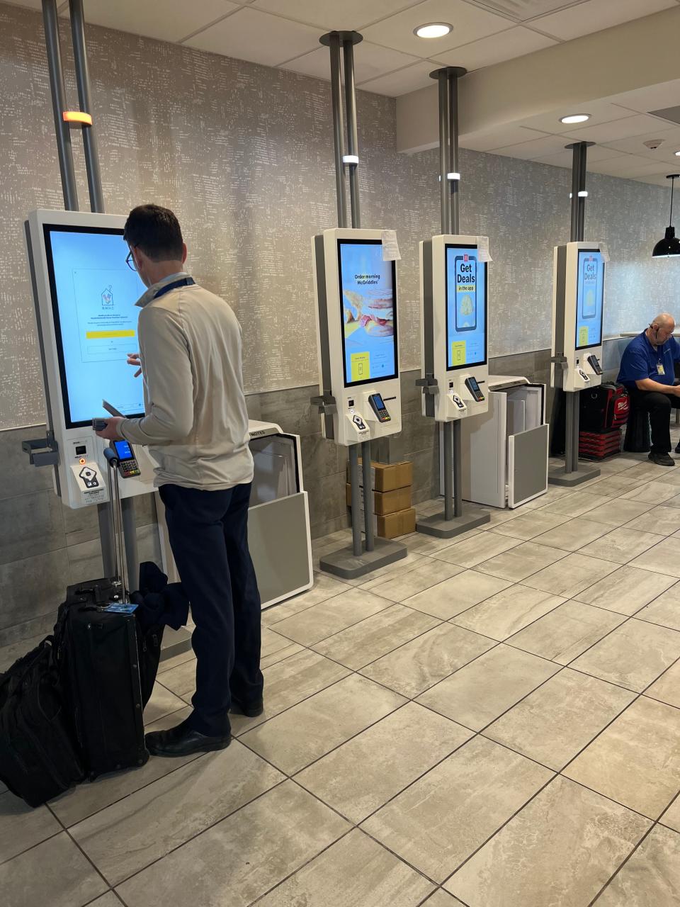 Screens have taken over at the McDonald's in the Minneapolis-Saint Paul airport.