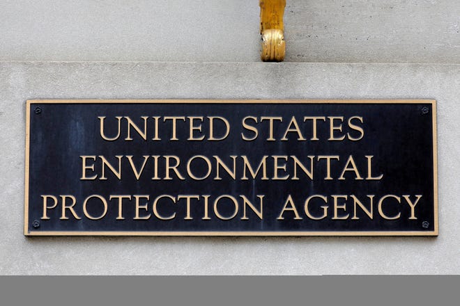 Signage is seen at the headquarters of the United States Environmental Protection Agency (EPA) in Washington, D.C., U.S., on May 10, 2021.