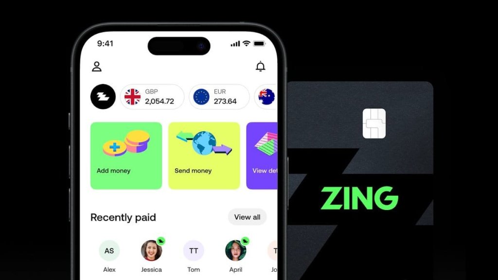 Zing logo and app