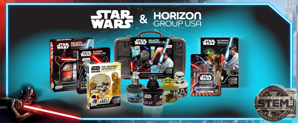 Horizon Group's Star Wars line will deliver STEM-based kits that will provide fans with Star Wars-inspired edu-tainment experiences.