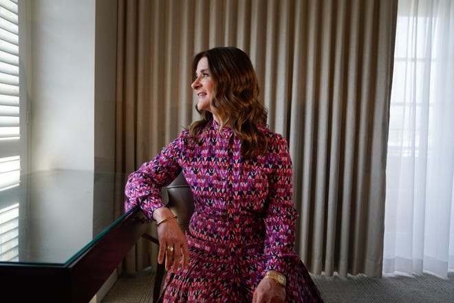 Melinda Gates poses for a portrait at The Four Seasons in Beverly Hills on March 3, 2022.