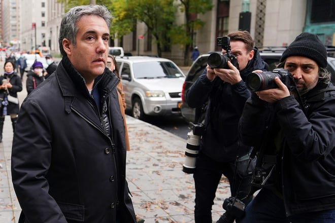 Former U.S. President Donald Trump's former lawyer Michael Cohen leaves federal court in the Manhattan borough of New York City, New York, on November 22, 2021.