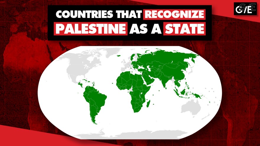 Palestine recognition state countries map