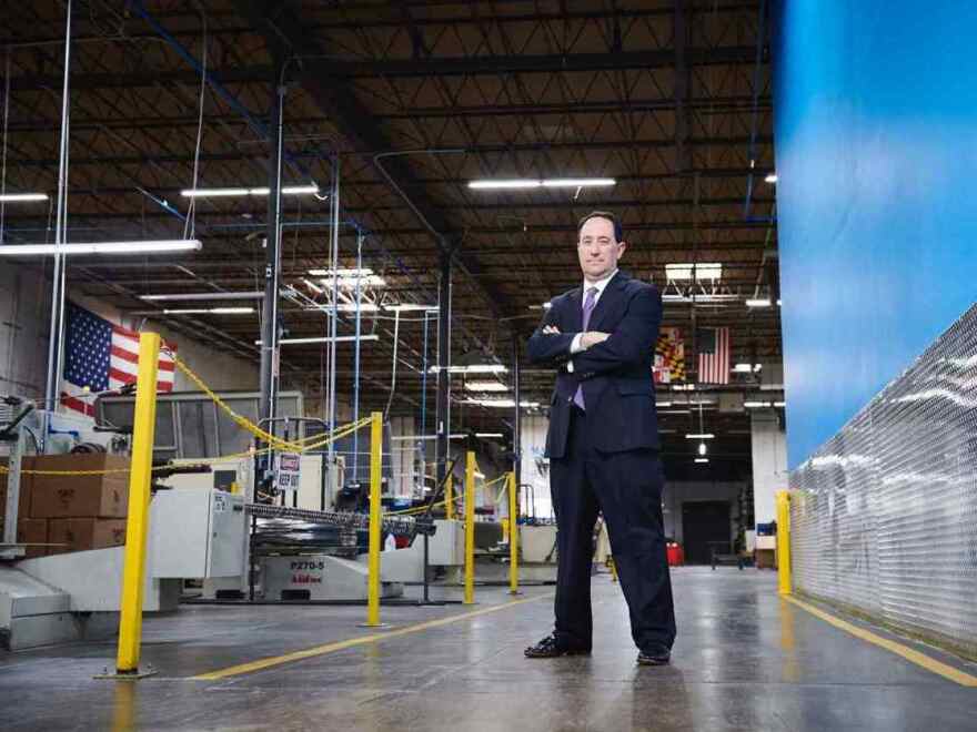 Drew Greenblatt runs Marlin Steel Wire Products in Baltimore. His business is being hurt by the strong dollar.