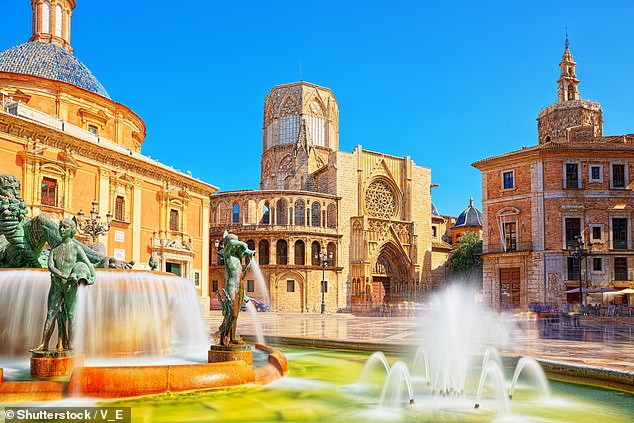 The Turia fountain in Valencia. According to website Numbeo, the cost of living in Spain is 23 per cent lower than in the UK