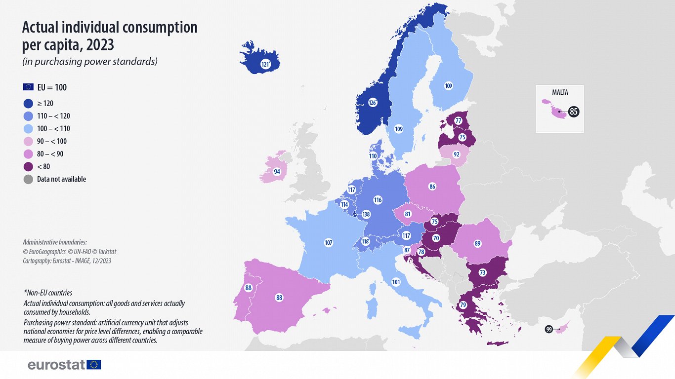 Individual consumption in EU, 2023