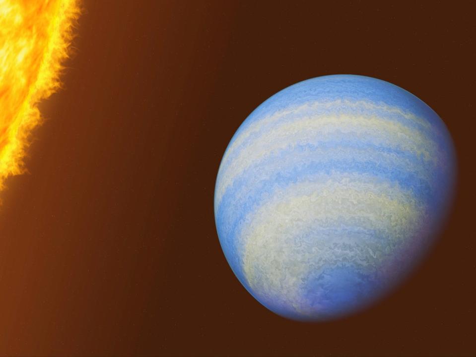 An artist’s concept of the planet  HD 189733b, located 64 light-years from Earth (via REUTERS)