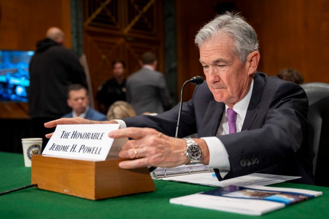 Federal Reserve Chair Jerome Powell prepares to testify to the Senate Banking Committee on the second of two days of semi-annual testimony to Congress in Washington, March 7, 2024.