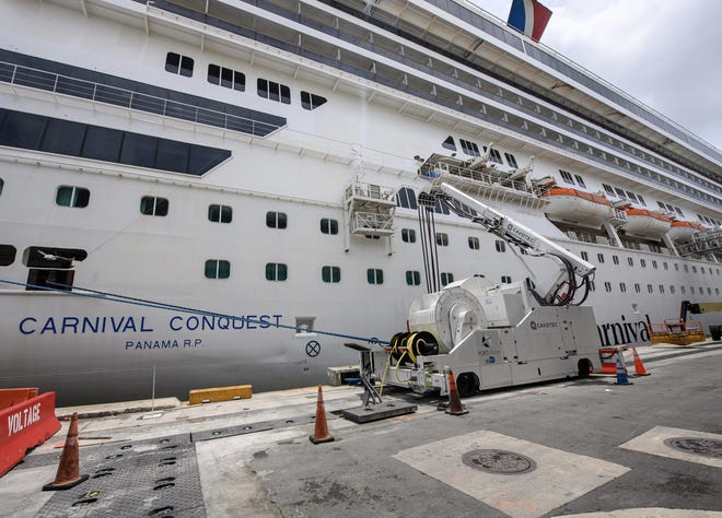 Carnival Conquest was the first cruise ship to plug into landside electrical power at the cruise capital of the world, PortMiami.