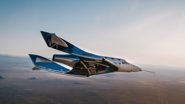 Virgin Galactic's VSS Unity in flight.