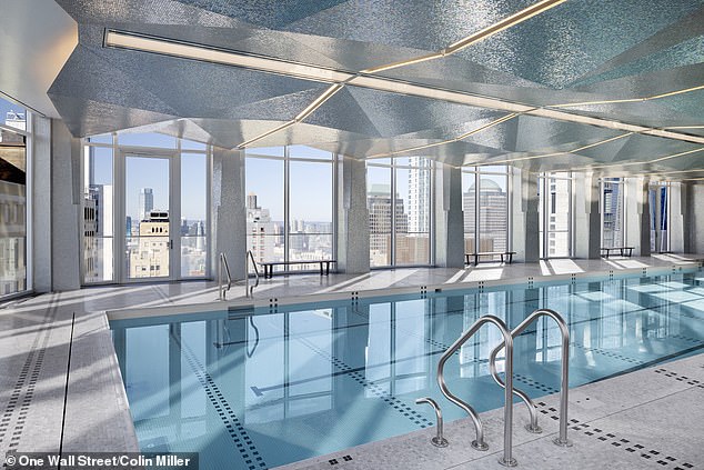 Amenities include a glass-fronted 'Sky Pool', private restaurant and 4,500 square foot terrace