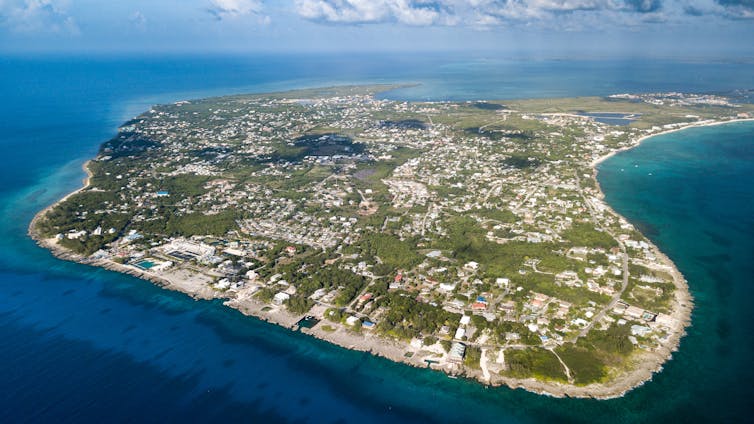 aerial view of Grand Cayman Island